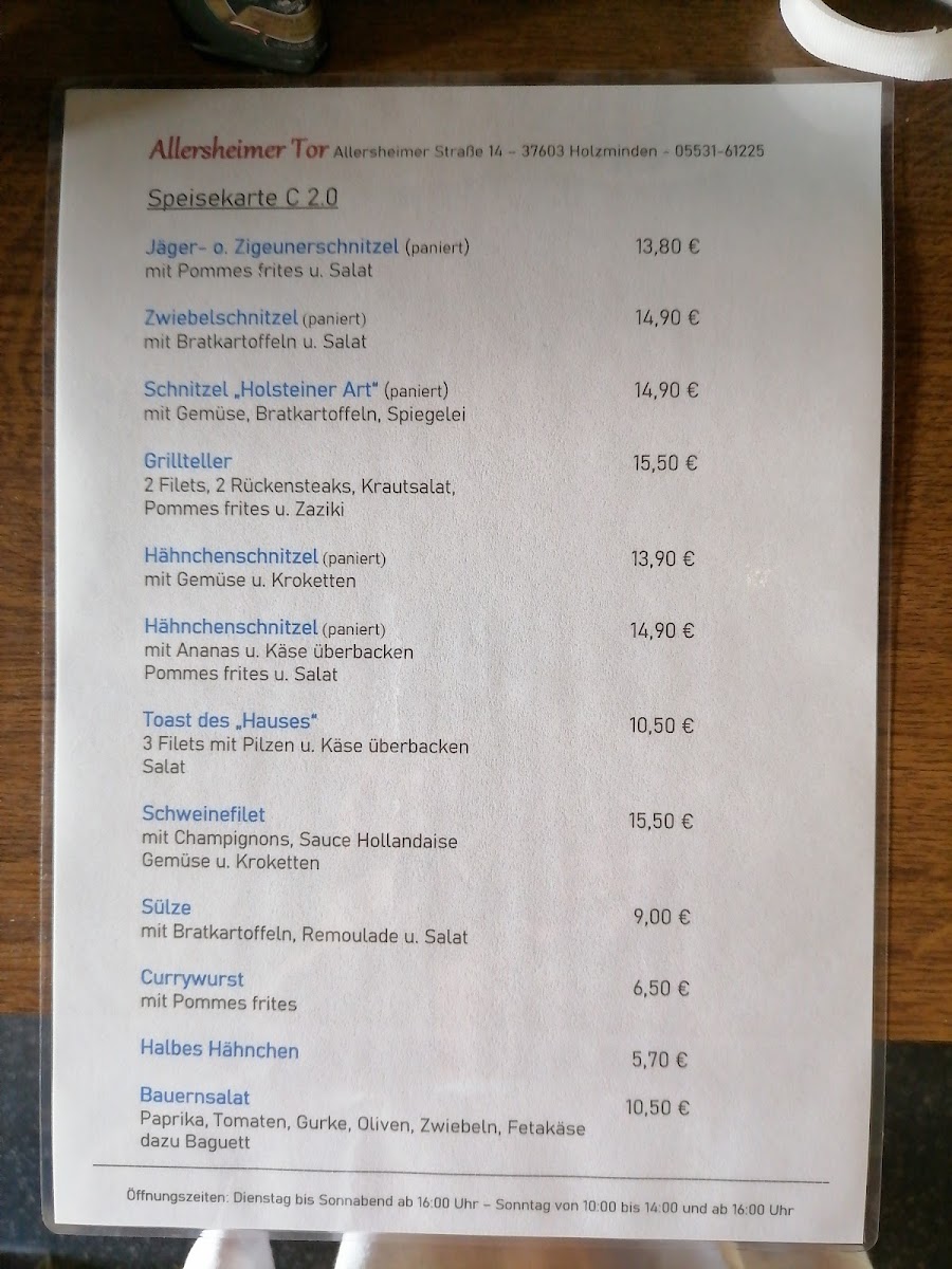 Menu Allersheimer Tor Holzminden, Inh. Sabine Näther-4