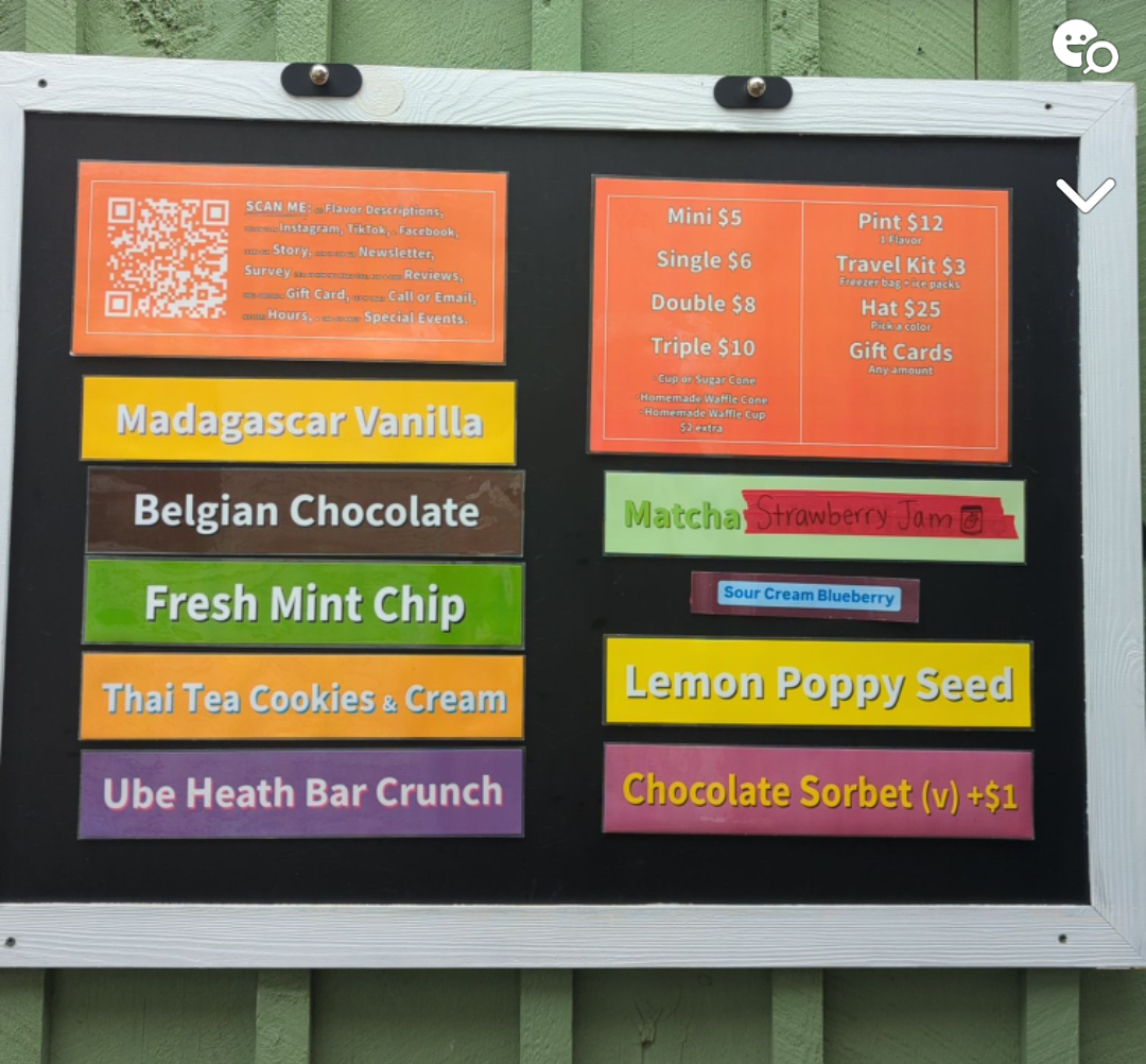 Menu Alleyway Ice Cream-1