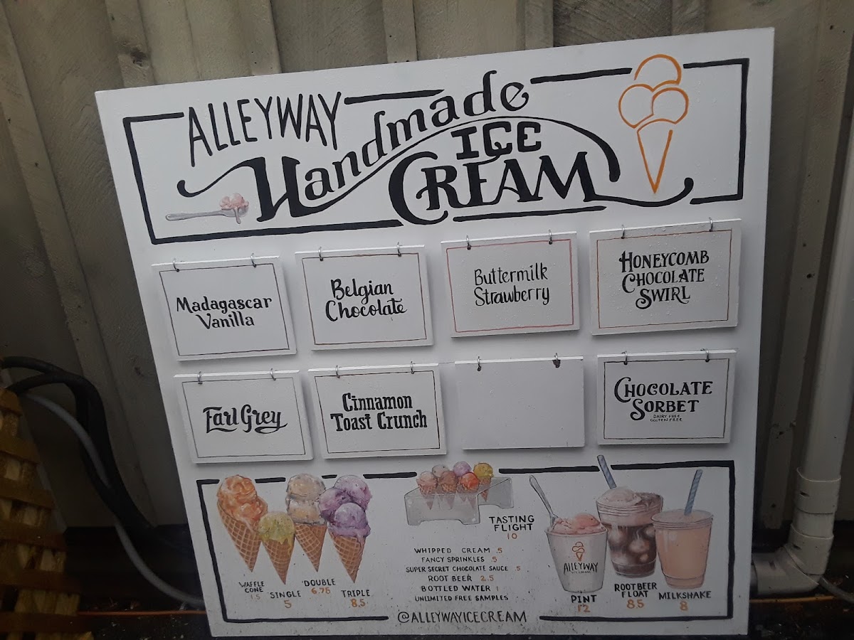 Menu Alleyway Ice Cream-7
