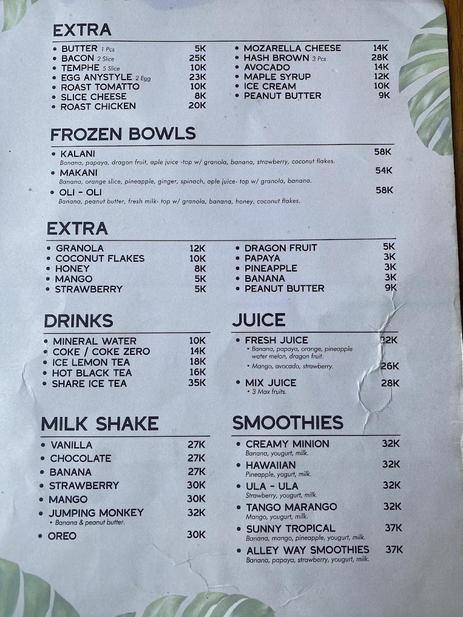 Menu Alleyway Shack-2