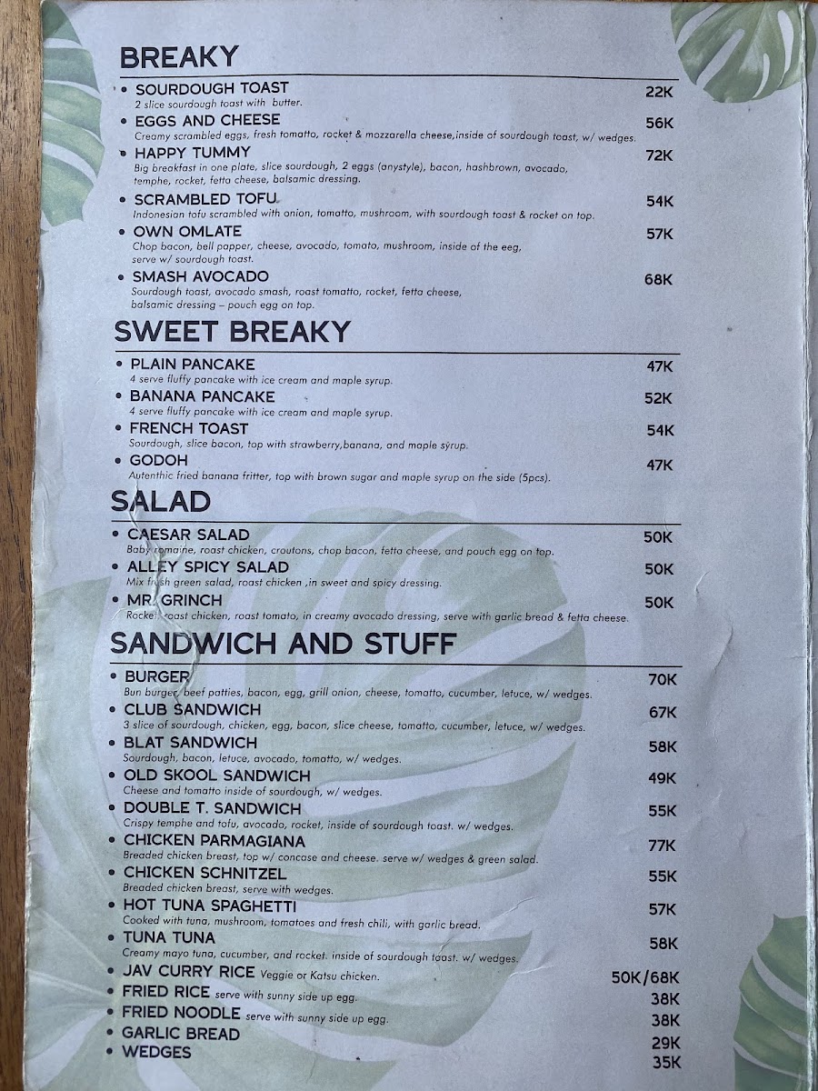 Menu Alleyway Shack-4