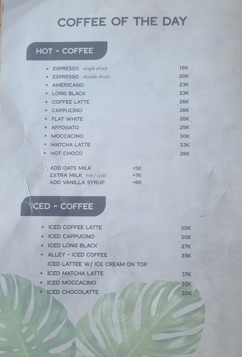 Menu Alleyway Shack-8
