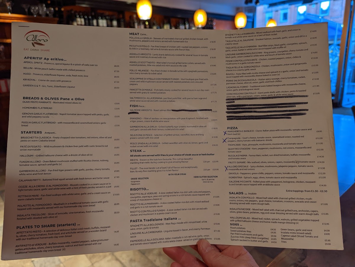 Menu Alloro Ristorante Italiano-1