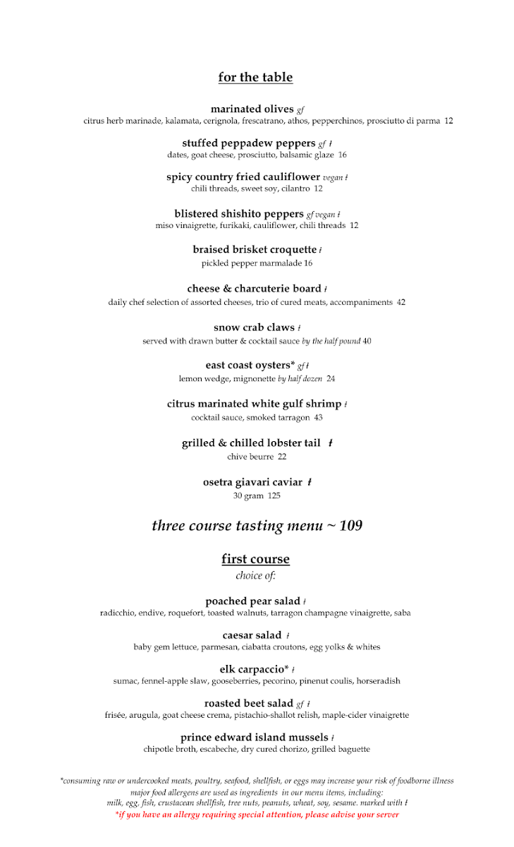 Menu Allred's-1