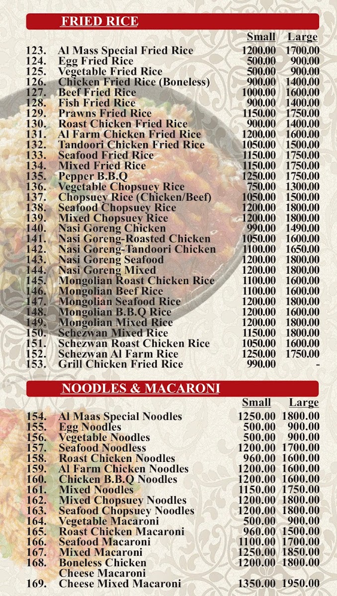 Menu Almaas Indian Restaurant Kollupitiya-1