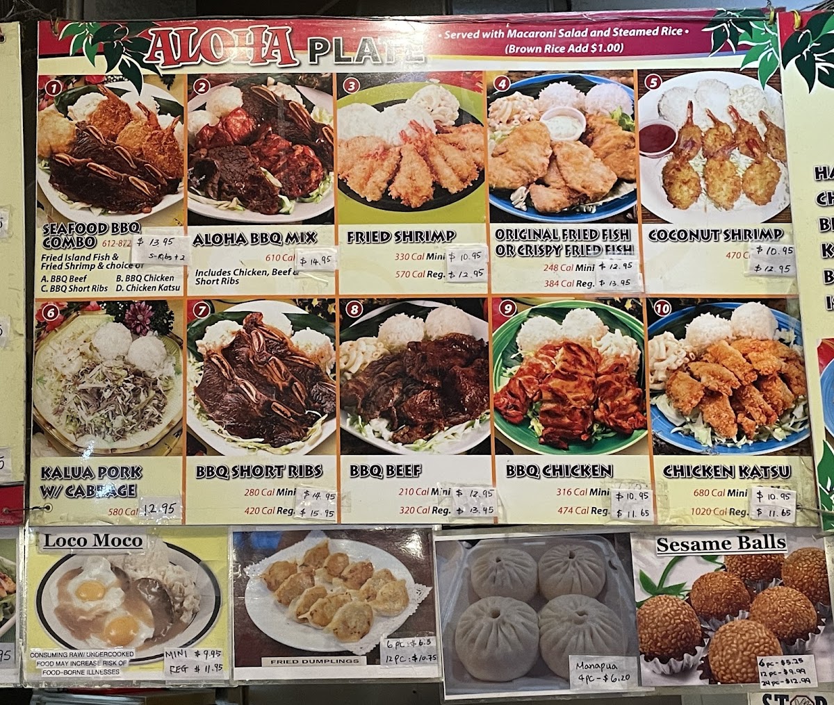 Menu Aloha Hawaiian Bbq Restaurant-5