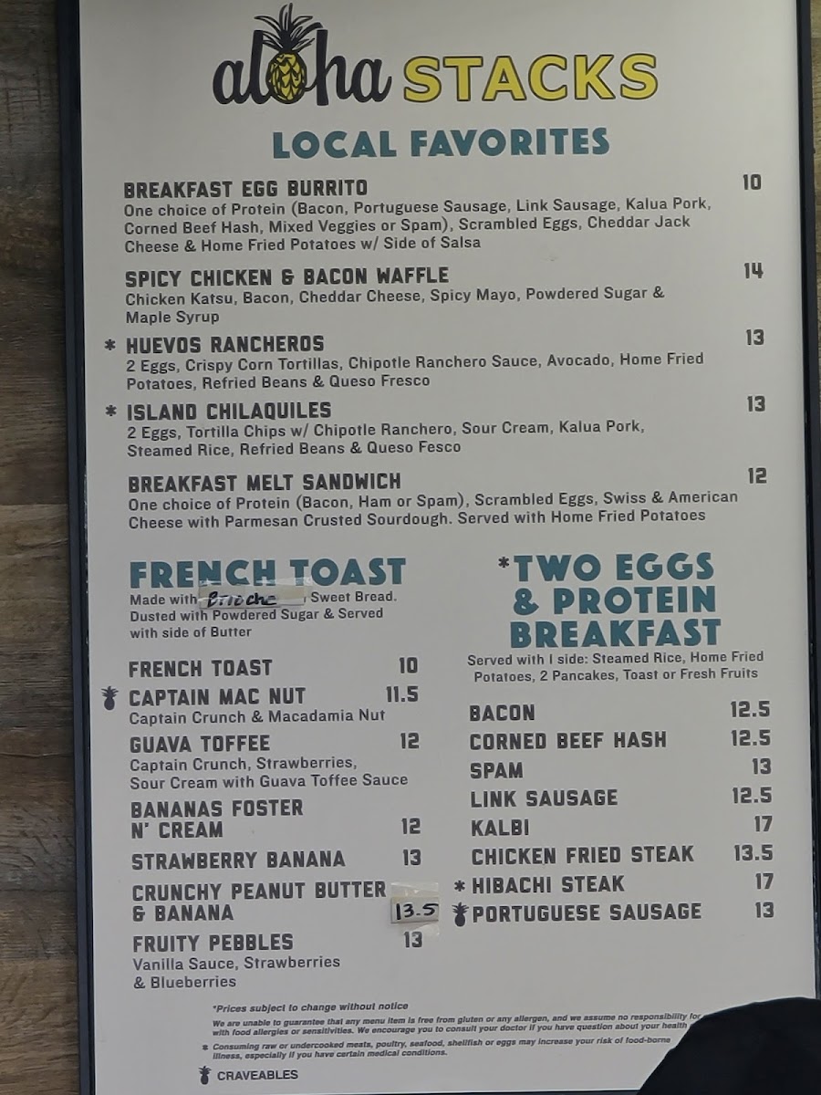 Menu Aloha Stacks Island Eatery & Bakery-3