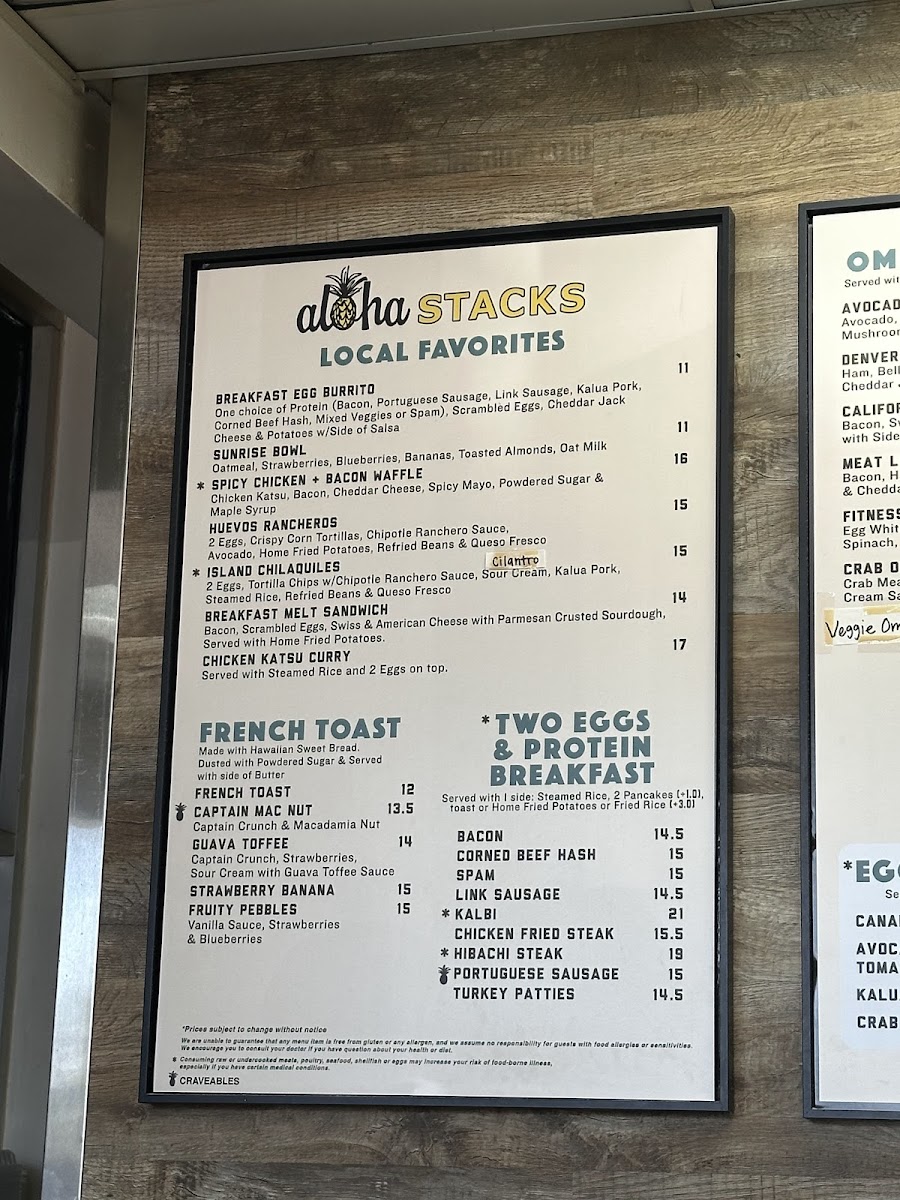 Menu Aloha Stacks Island Eatery & Bakery-8