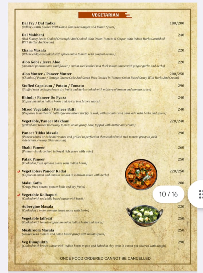 Menu Alora Spice-7