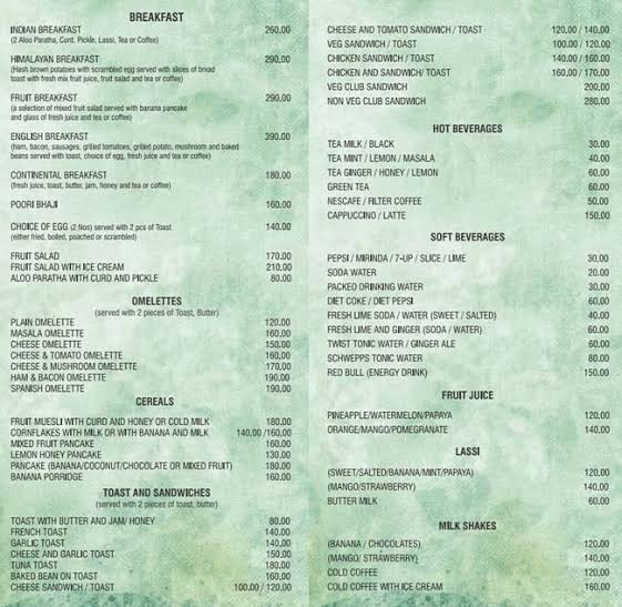 Menu Alora Spice-9