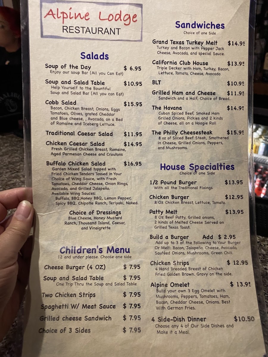 Menu Alpine Lodge Restaurant-2
