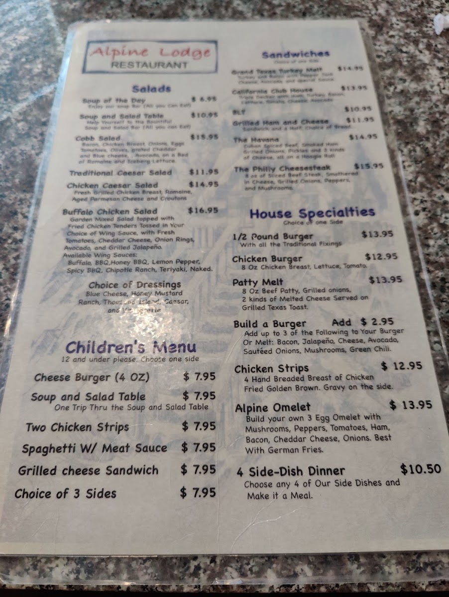 Menu Alpine Lodge Restaurant-3