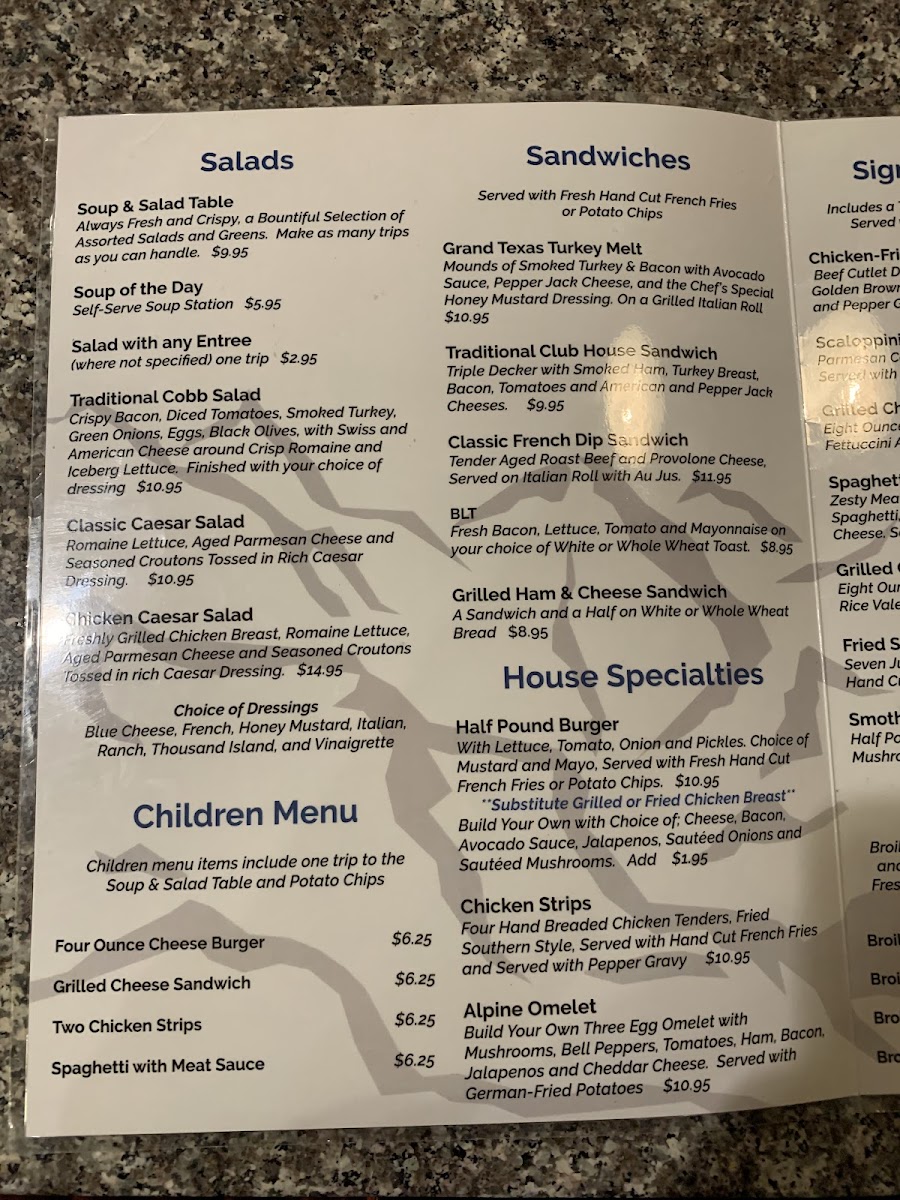 Menu Alpine Lodge Restaurant-9