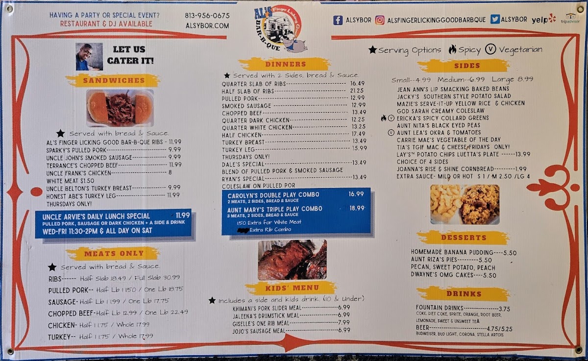 Menu Al's Finger Licking Good Soul Food-1