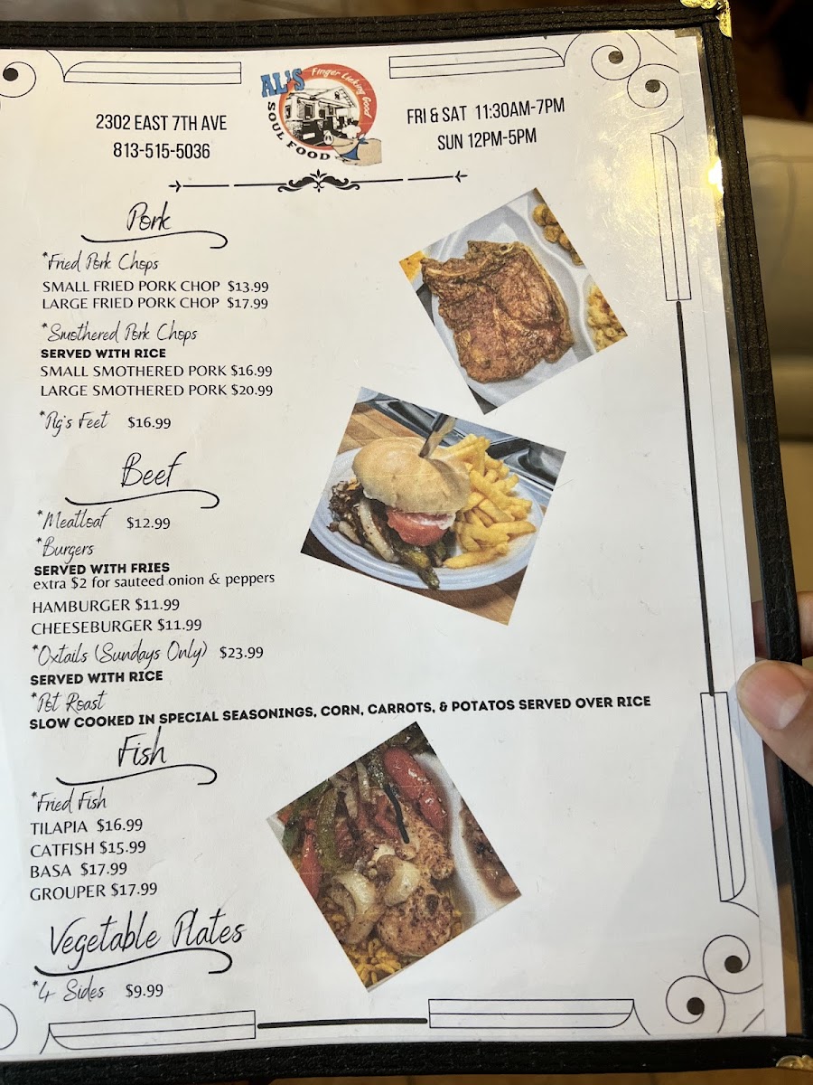 Menu Al's Finger Licking Good Soul Food-2