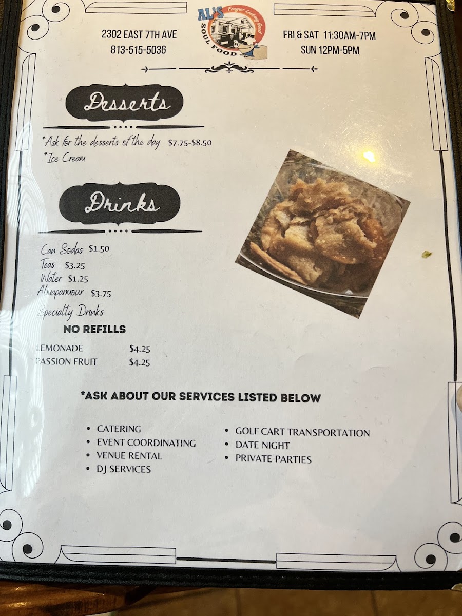 Menu Al's Finger Licking Good Soul Food-5