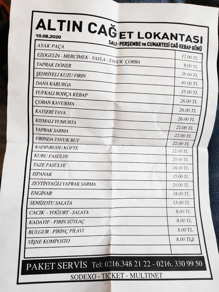 Menu Altın Cağ Restorant-5