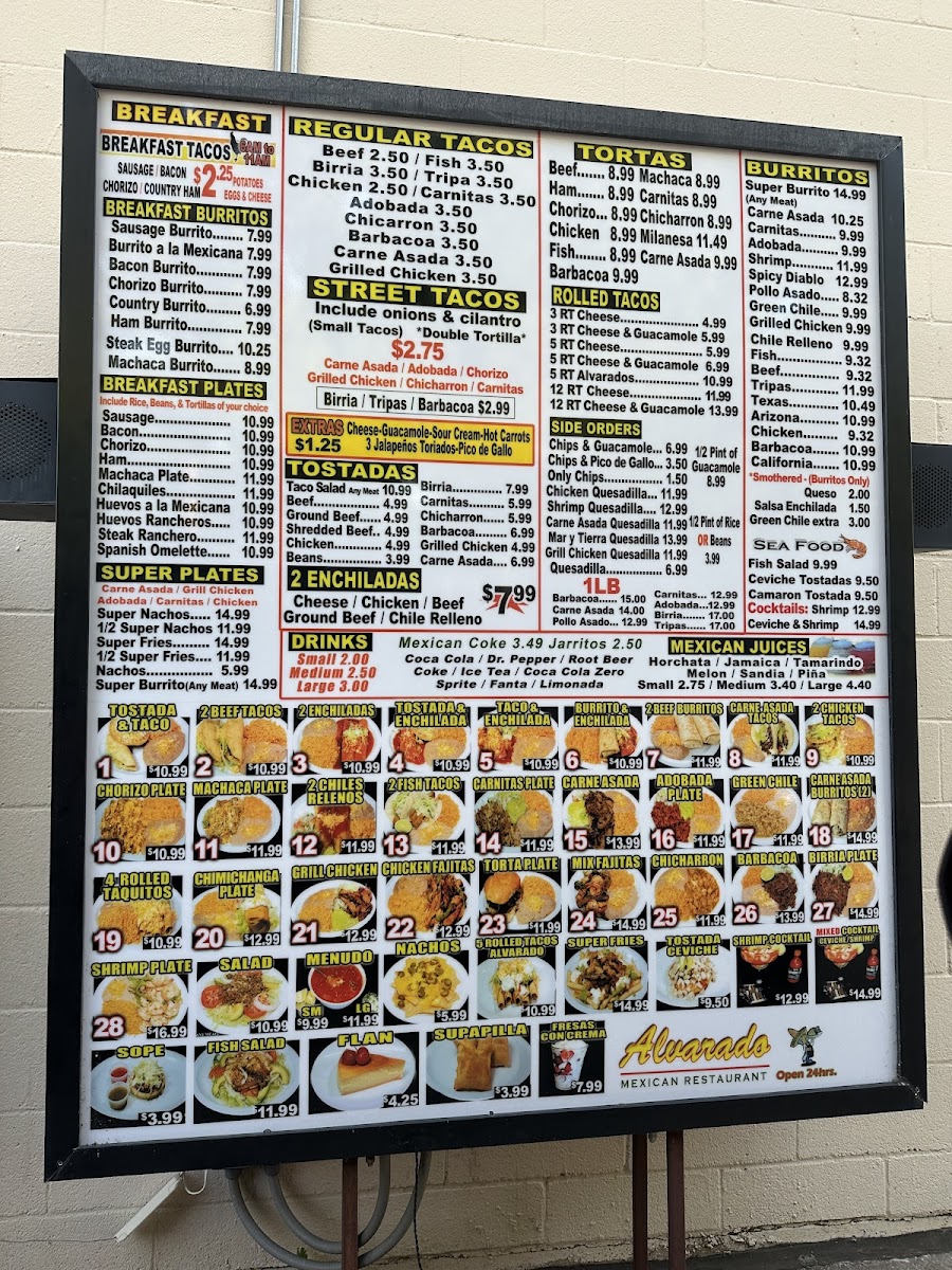 Menu Alvarado Mexican Restaurant-1