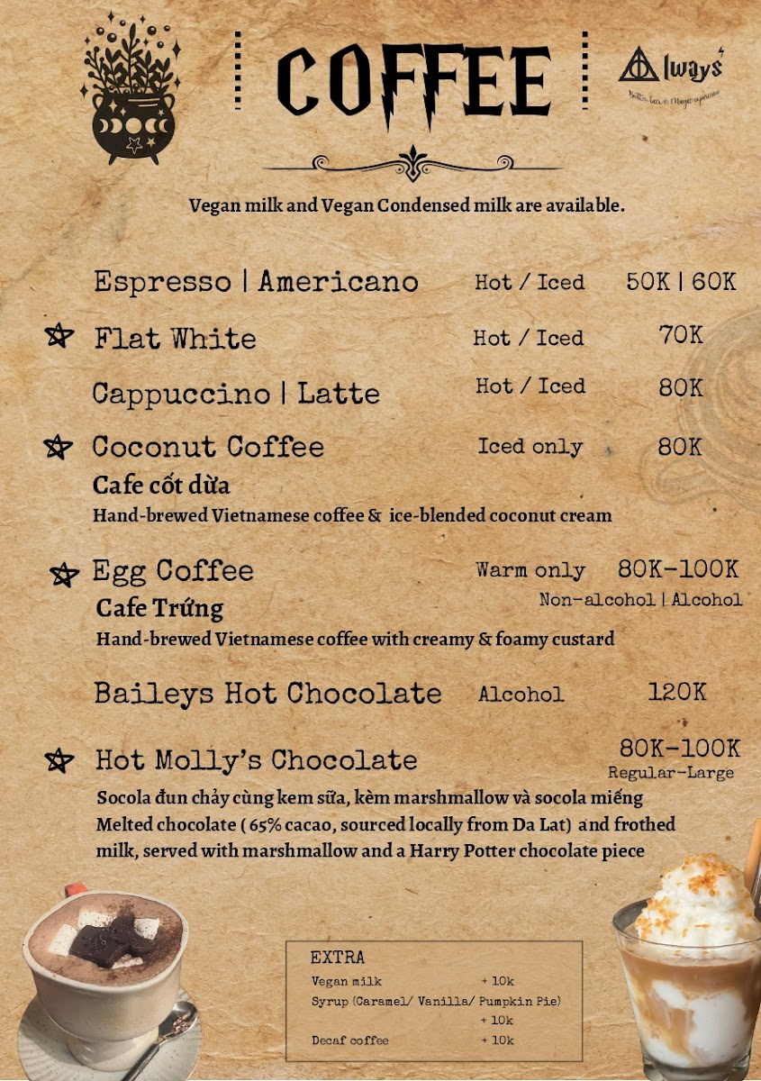Menu Always Cafe - A Magical Wizard Cafe-1