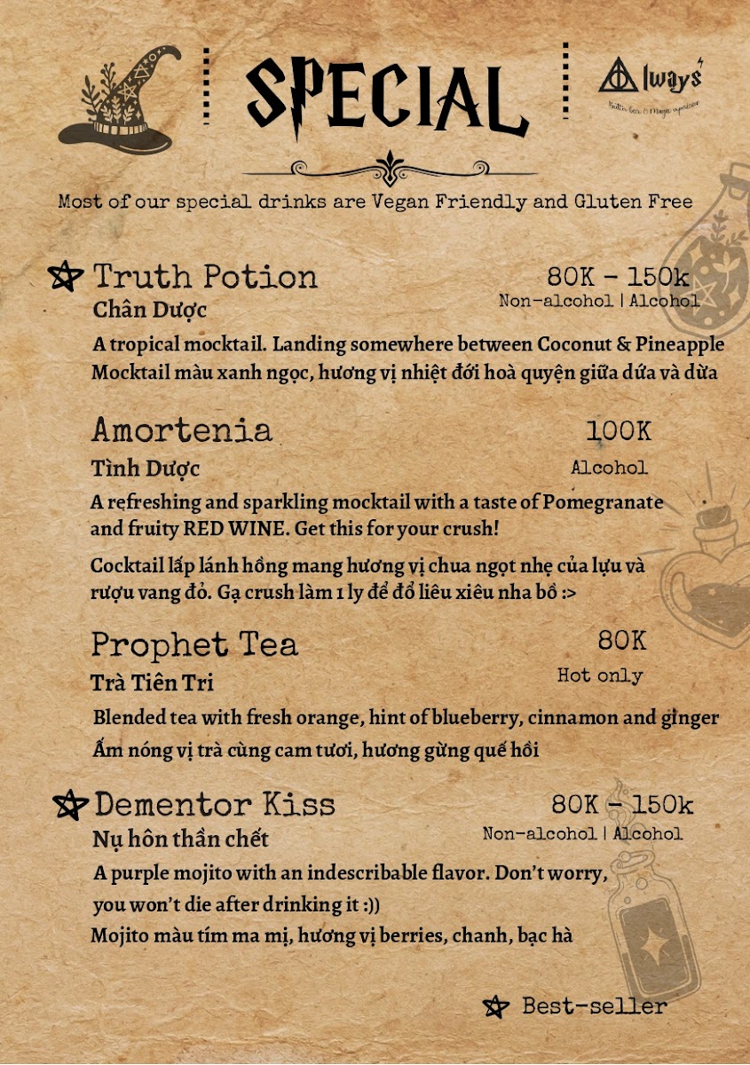 Menu Always Cafe - A Magical Wizard Cafe-4