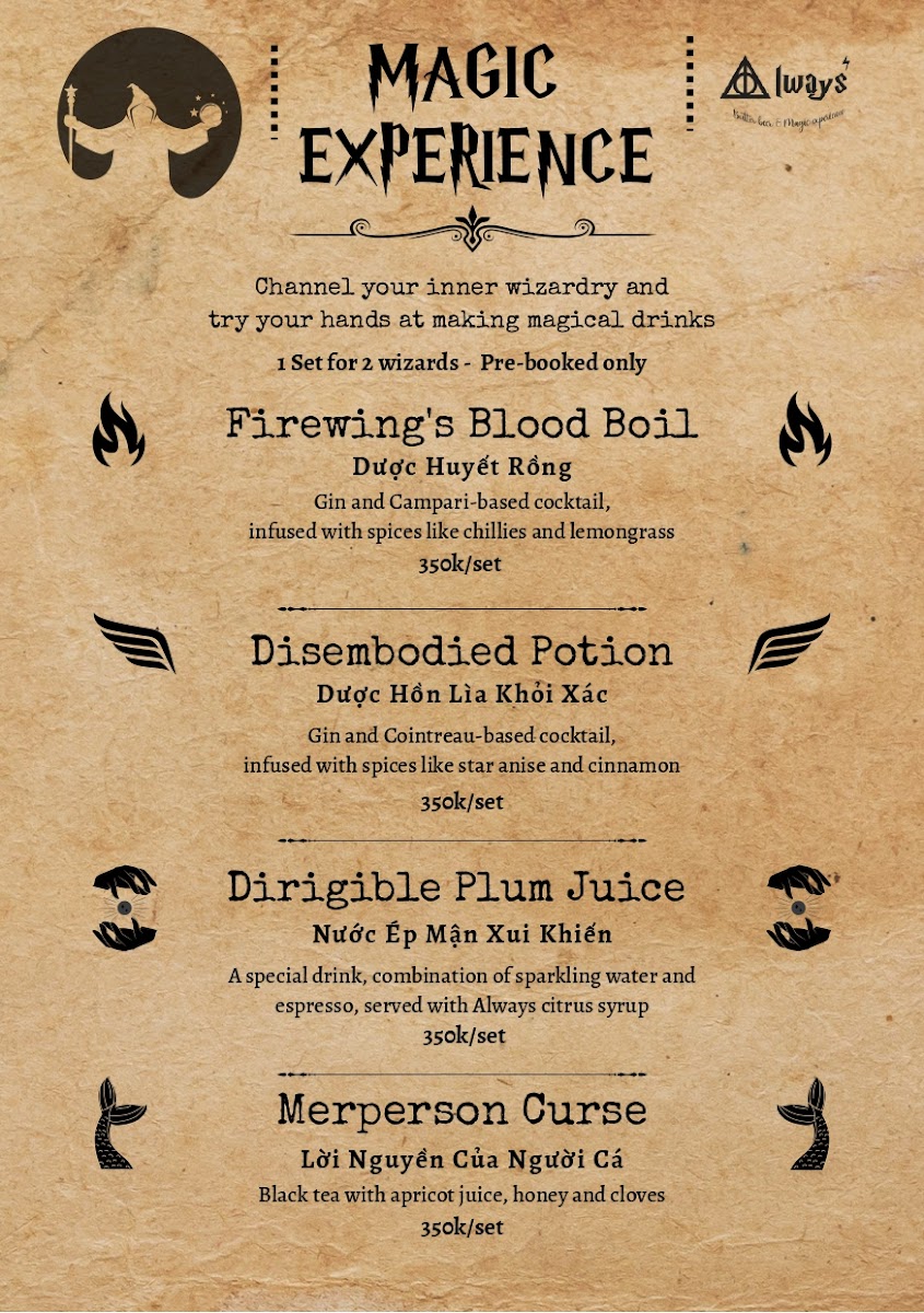 Menu Always Cafe - A Magical Wizard Cafe-7