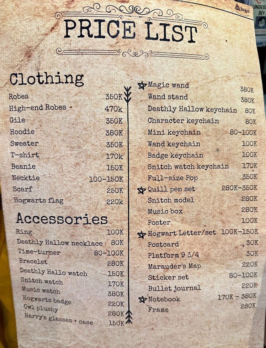Menu Always Cafe - A Magical Wizard Cafe-9