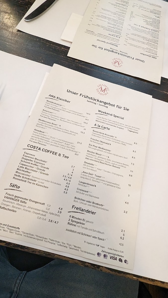 Menu Amadeus - Cafe & Bar-1