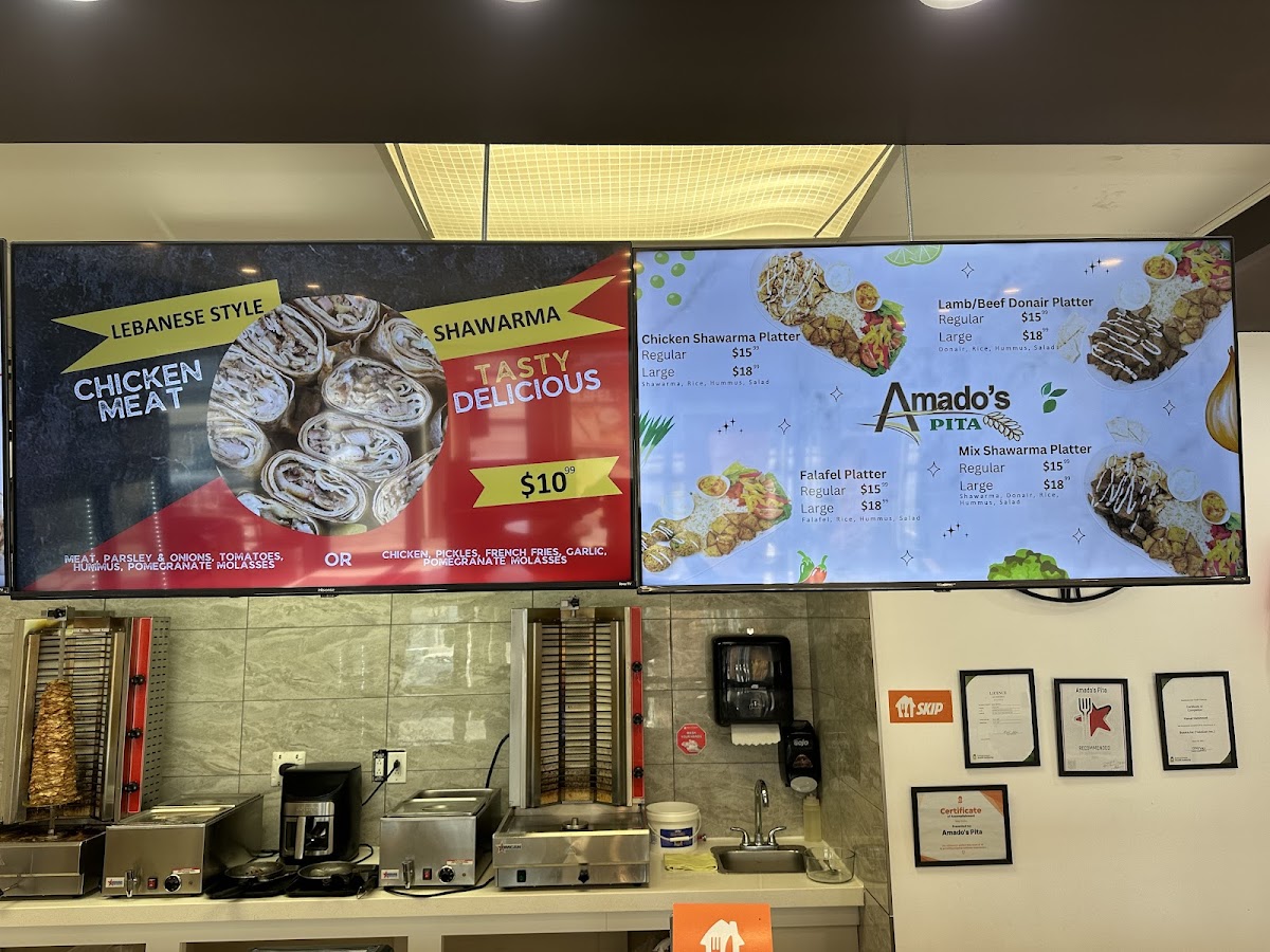 Menu Amado's Pita-2