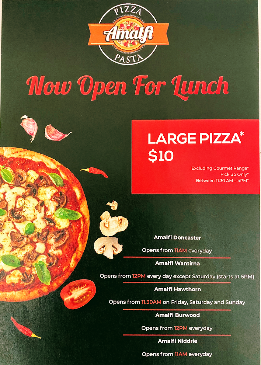 Menu Amalfi Pizza & Pasta Hawthorn-10