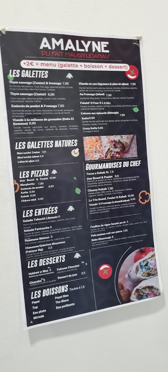 Menu Amalyne - Du Fait Maison Libanais-8