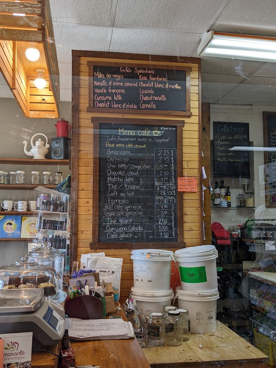 Amarante Epicerie Ecologique Menu-1