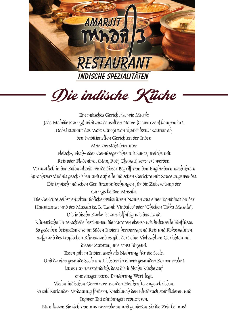 Menu Amarjit - Indisches Spezialitätenrestaurant-5