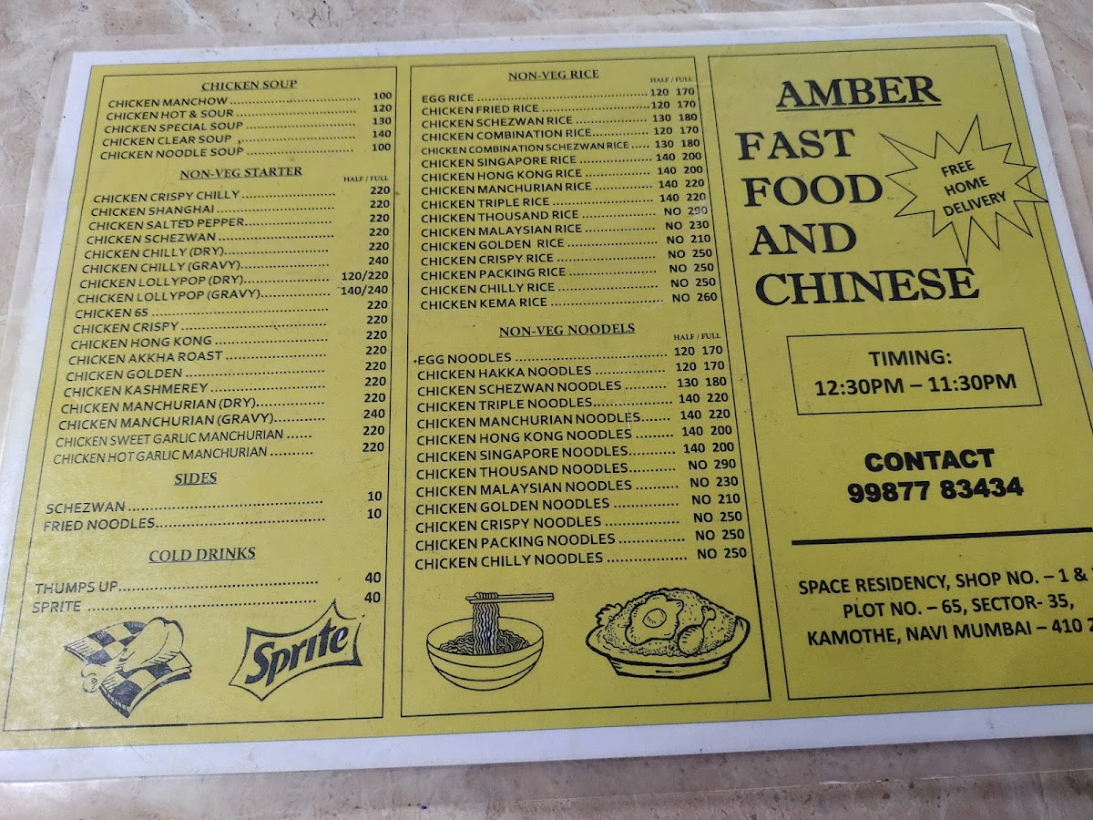 Menu Amber Fast Food And Chinese-10
