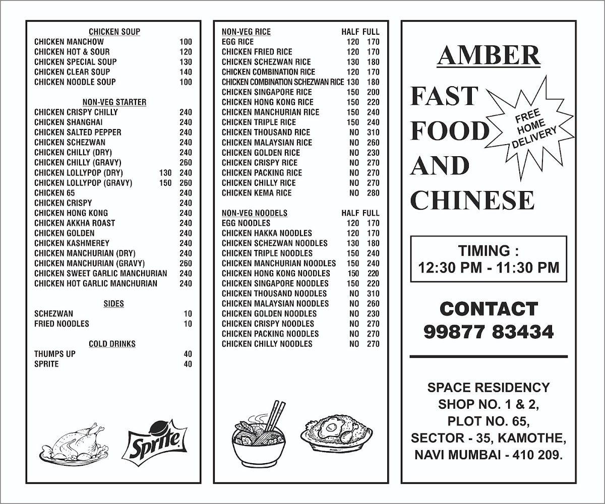 Menu Amber Fast Food And Chinese-5