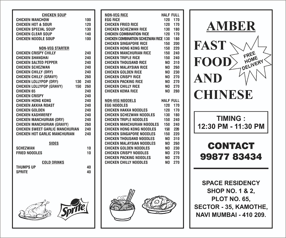 Menu Amber Fast Food And Chinese-6