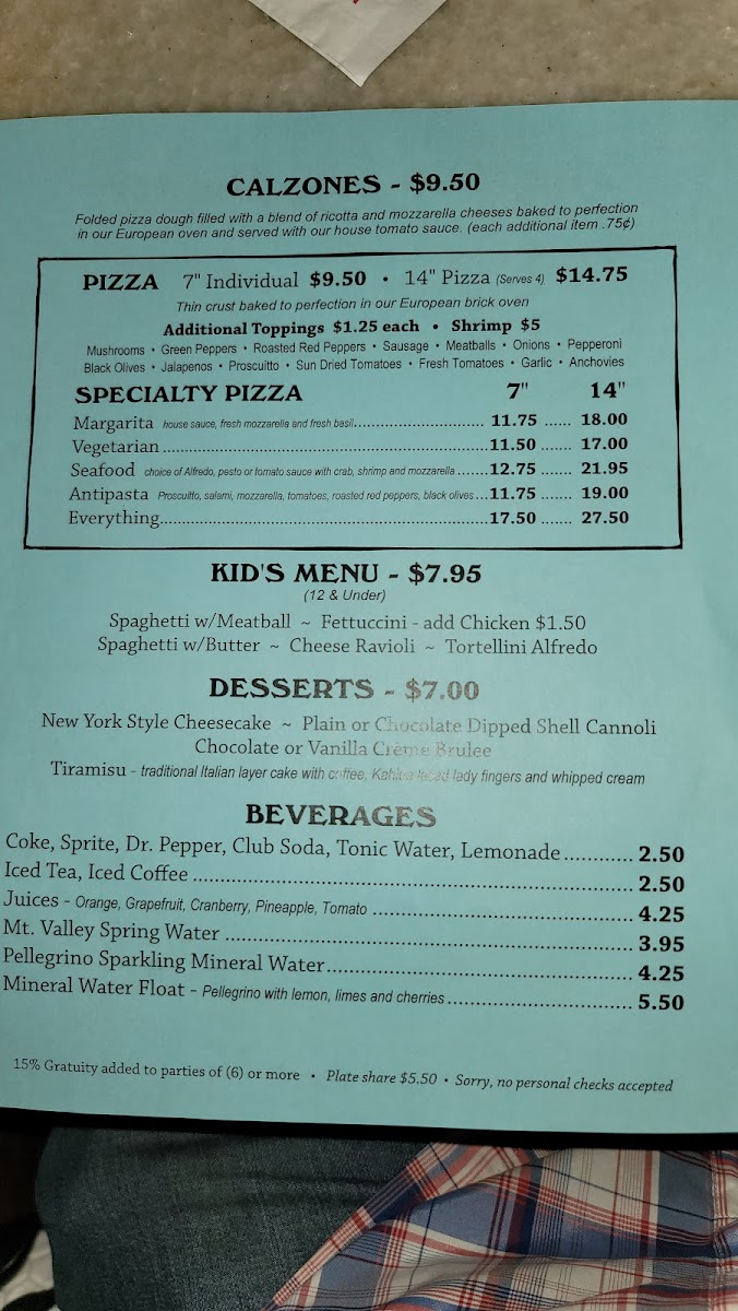 Menu Ambrosia At Angels Italian Restaurant & Bar-4