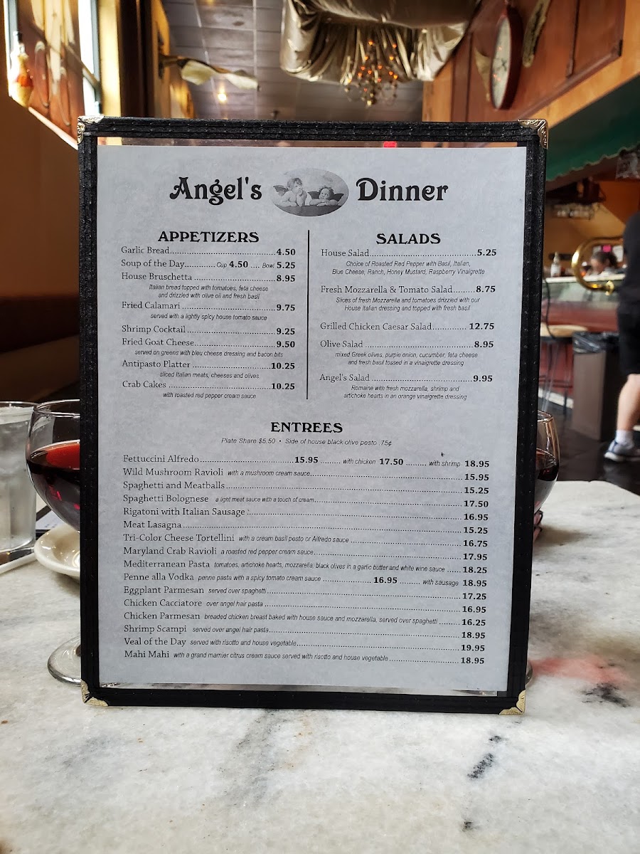 Menu Ambrosia At Angels Italian Restaurant & Bar-7