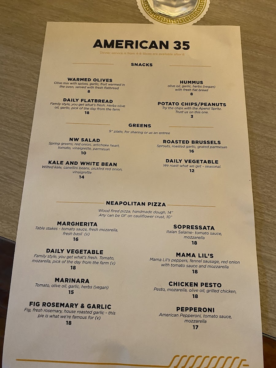 Menu American 35-5