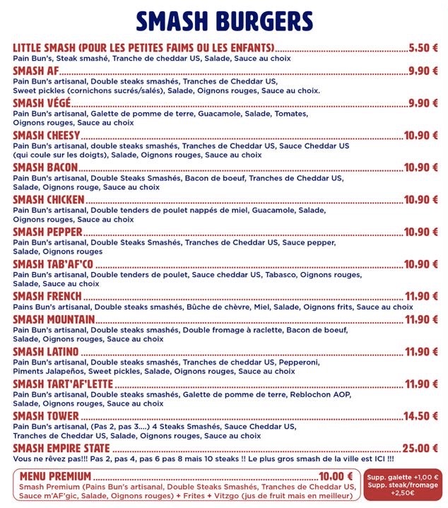 Menu American Food-1