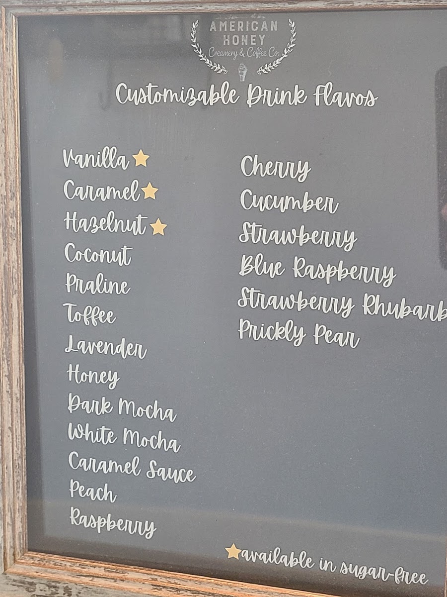 Menu American Honey Creamery And Coffee Co.-10