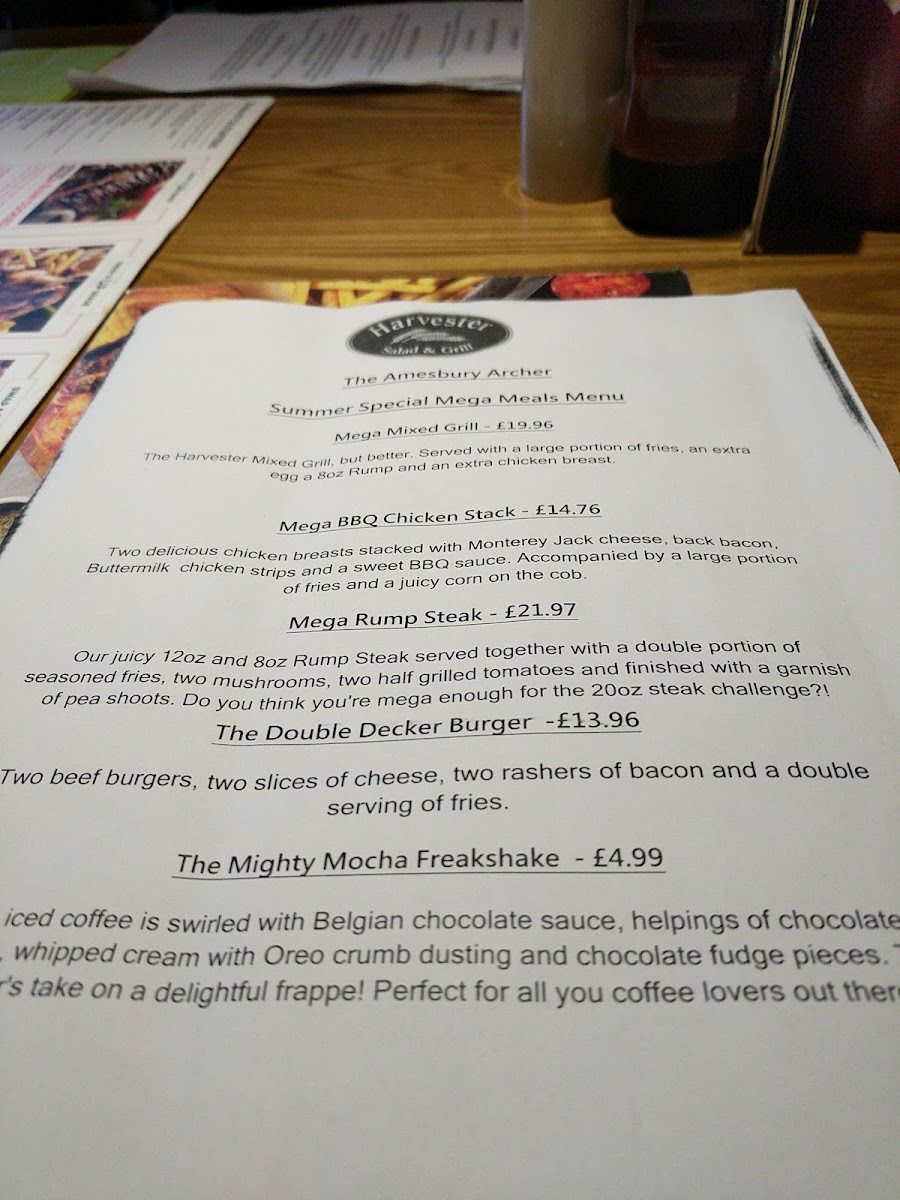 Menu Amesbury Archer Harvester-4
