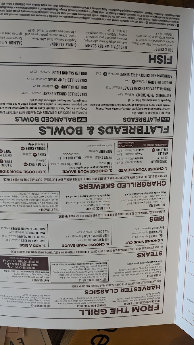 Menu Amesbury Archer Harvester-5