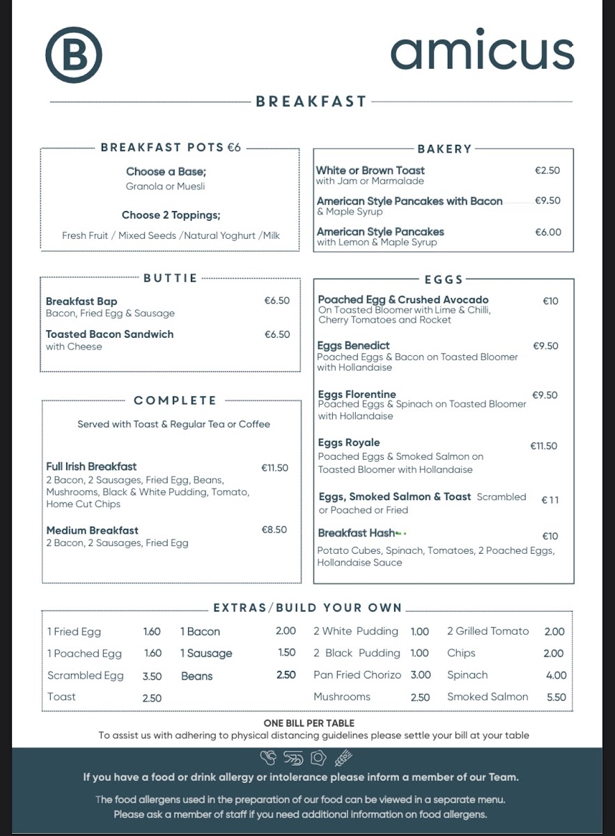 Menu Amicus-1