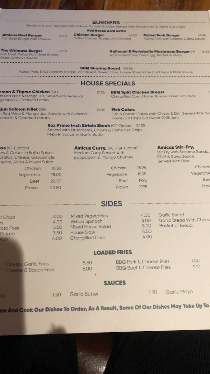 Menu Amicus-8