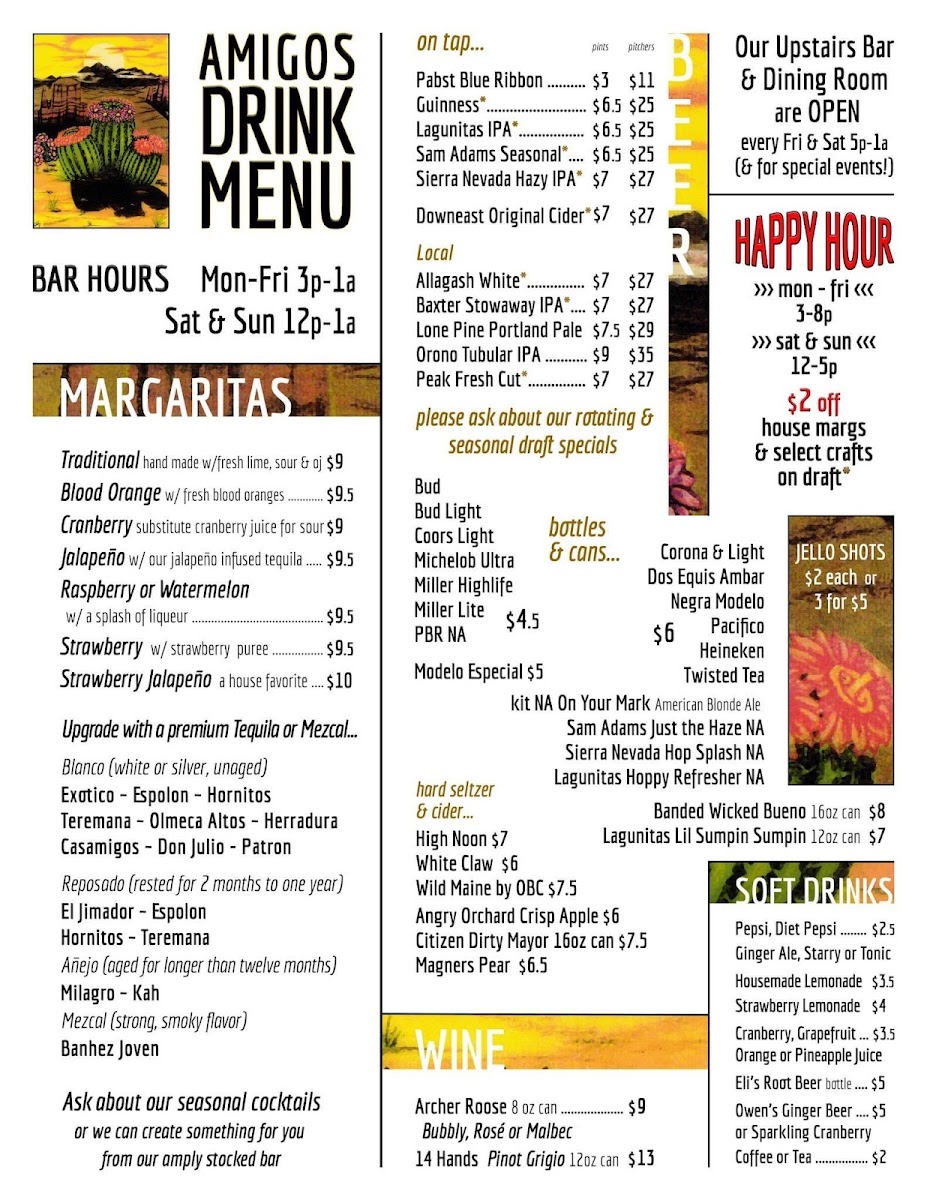 Menu Amigos Mexican Restaurant & Bar-2