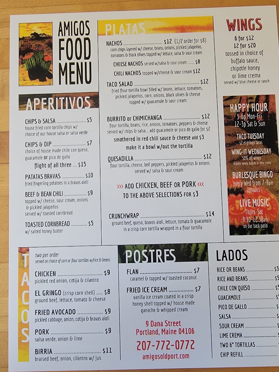 Menu Amigos Mexican Restaurant & Bar-3