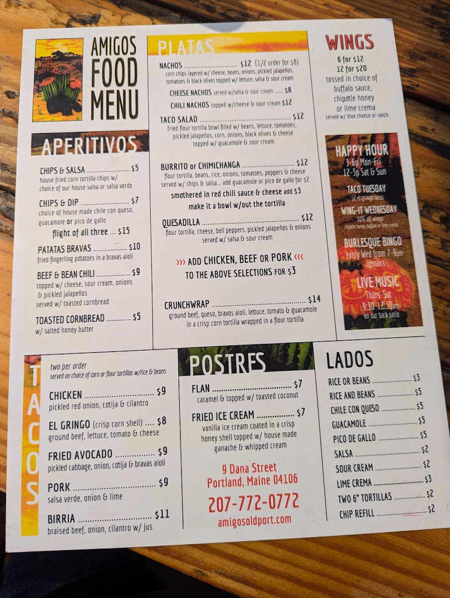 Menu Amigos Mexican Restaurant & Bar-4