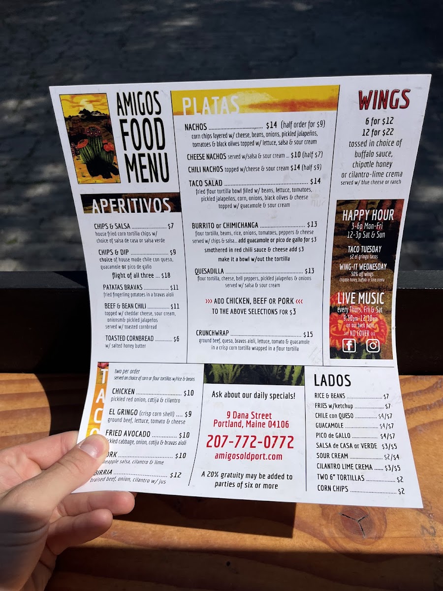 Menu Amigos Mexican Restaurant & Bar-5