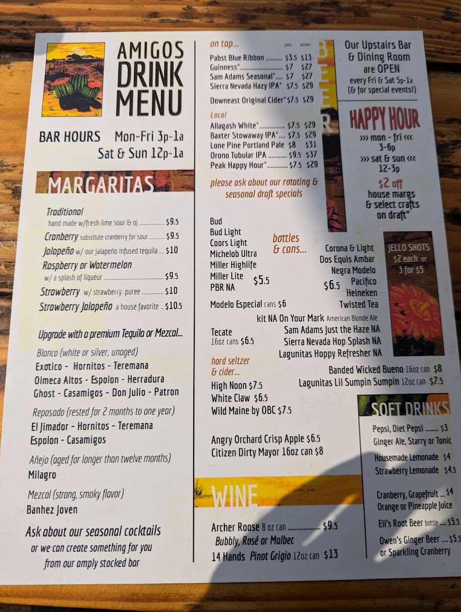 Menu Amigos Mexican Restaurant & Bar-6