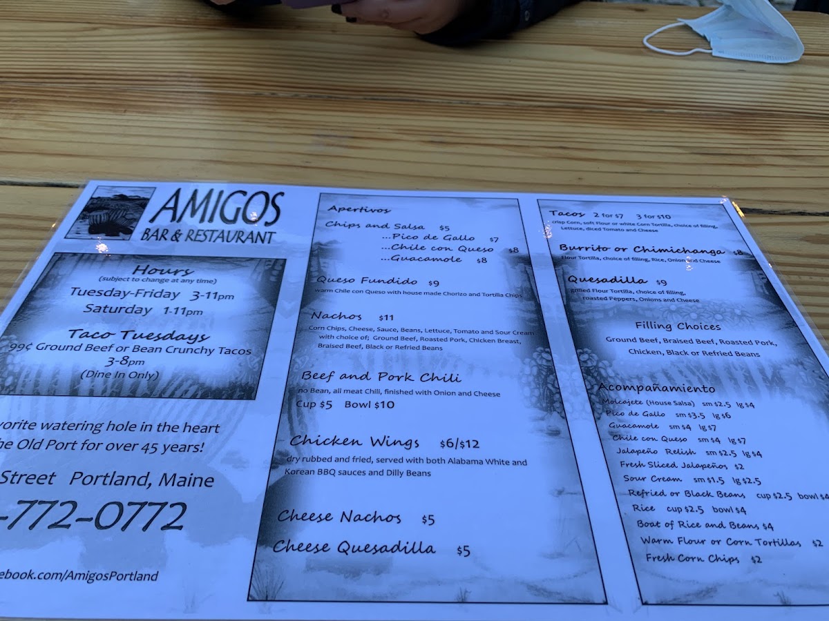Menu Amigos Mexican Restaurant & Bar-9